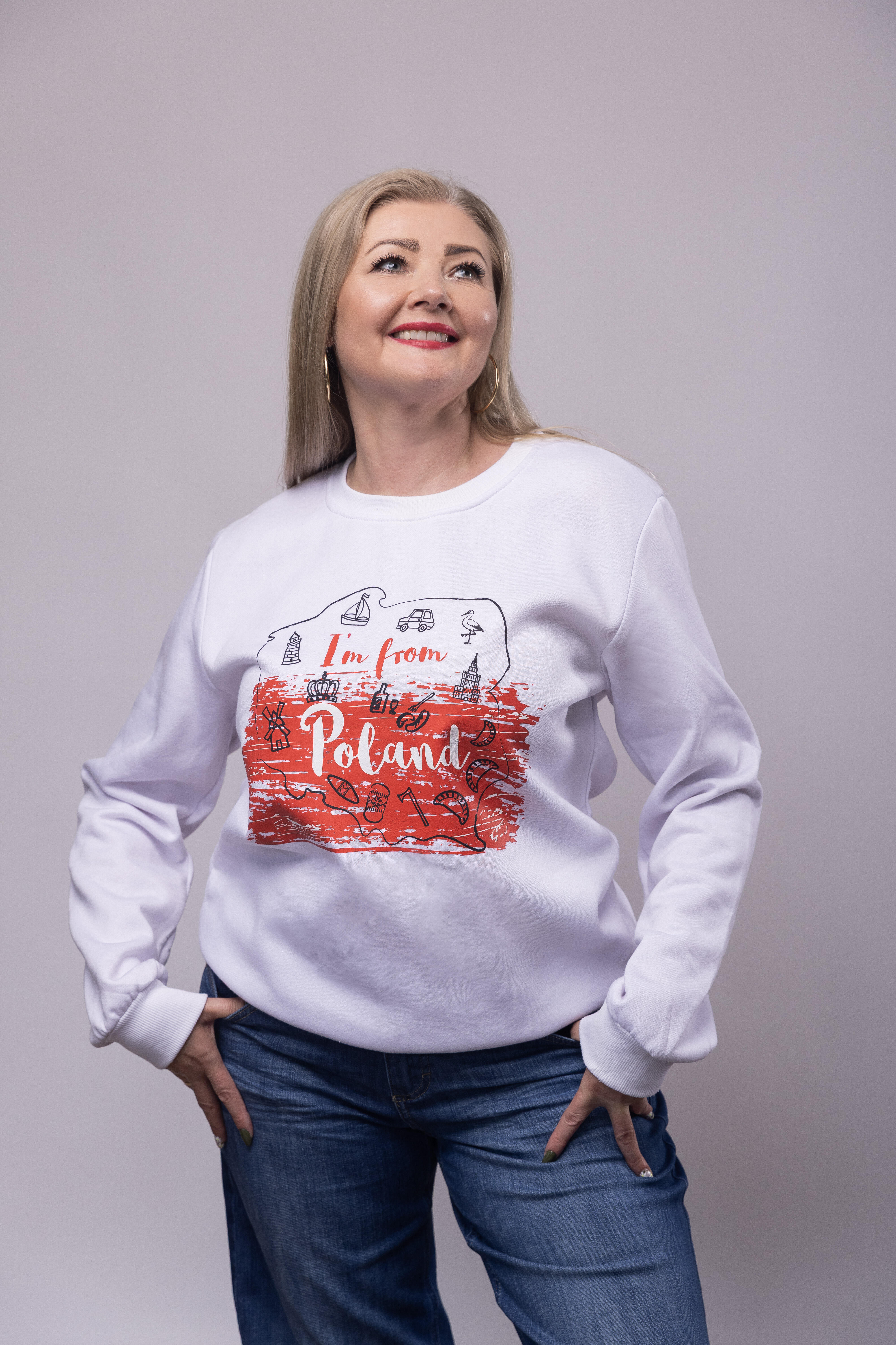 Bluza bez zamka z kapturem I'm from Poland
